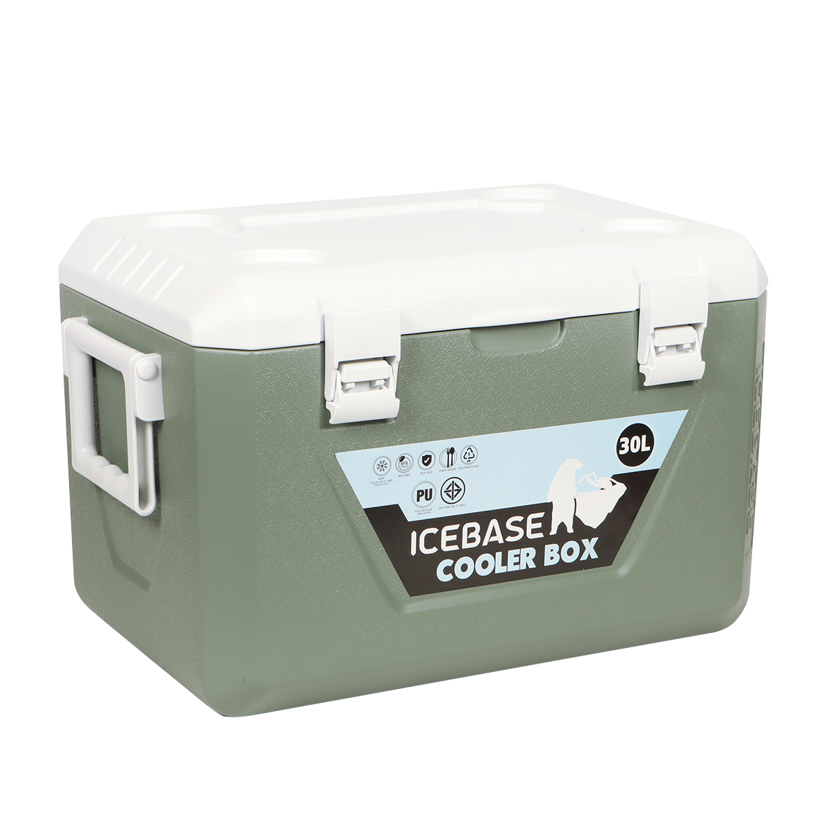กระติกน้ำแข็งเก็บความเย็น ICEBASE รุ่น CLG-201GN (MERCURY) ขนาด 30 ลิตร สีเขียว_2